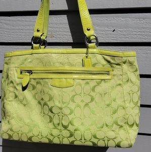 Coach Tote in Lime